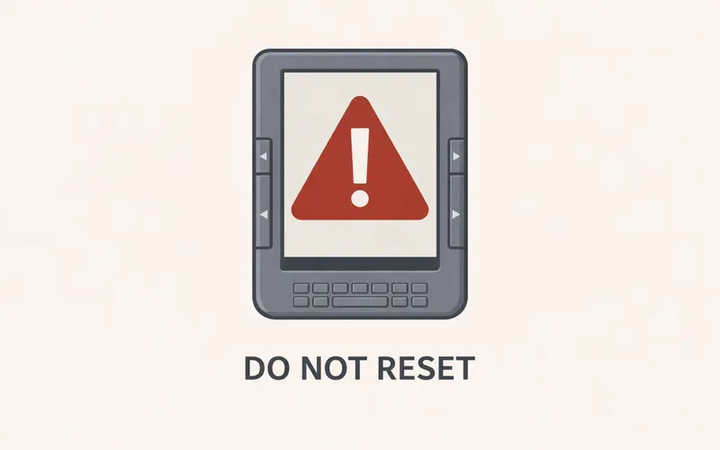 Do not reset your old Kindle — warning illustration